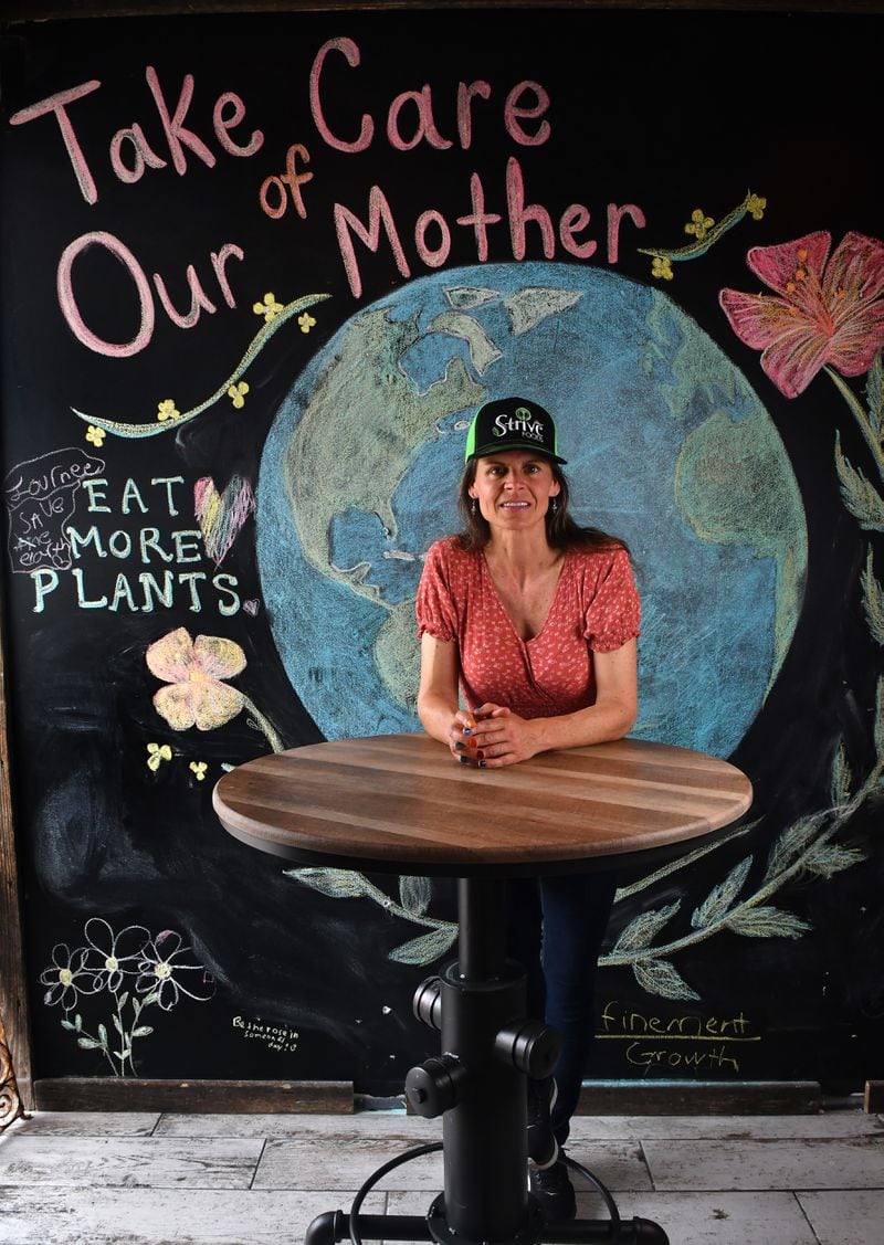 Claudine Molson-Sellers is the owner and head chef of Strive Foods in Sandy Springs. Her business focuses on plant-based, gluten-free prepared food. (Chris Hunt for the AJC)