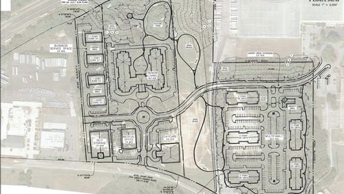 Braselton will consider a mixed-use development with a 360-unit multi-family development, a 150-unit senior living facility, day care facility, medical office facility, self-storage building, and office space. (Courtesy Town of Braselton)