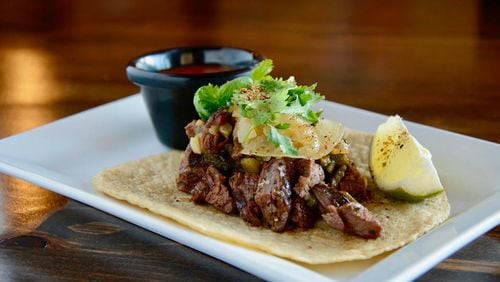 The grilled outside skirt steak taco from CT Cocina & Taqueria