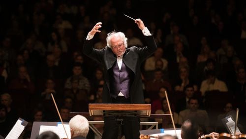 Principal guest conductor Donald Runnicles (shown during a 2016 performance) was back Thursday night to lead the Atlanta Symphony Orchestra in Mahler’s 10th Symphony. CONTRIBUTED BY JEFF ROFFMAN