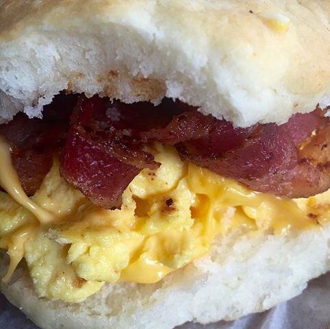 Mountain Biscuit's bacon, egg and cheese biscuit
