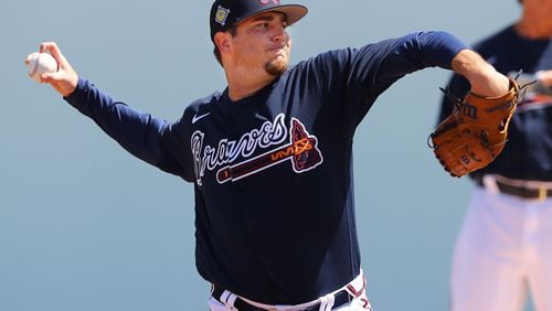 Braves reliever Luke Jackson underwent Tommy John surgery Wednesday in Texas. (Curtis Compton / Curtis.Compton@ajc.com)