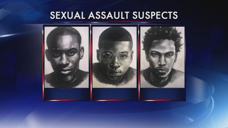 Police released sketches of three men accused in a sexual assault in southeast Atlanta. (Credit: Atlanta Police Department)