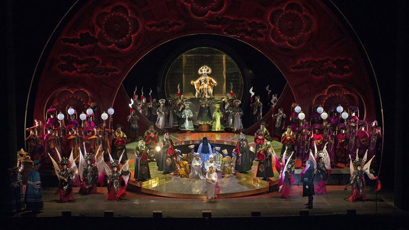 The Atlanta Opera will present Giacomo Puccini’s “Turandot” at the Cobb Energy Performing Arts Centre from April 29-May 7. Puccini’s final opera tells the story of Princess Turandot, who has vowed she will not marry unless a suitor can, under penalty of death for failure, solve her three riddles. CONTRIBUTED BY PHILIP GROSHONG / CINCINNATI OPERA