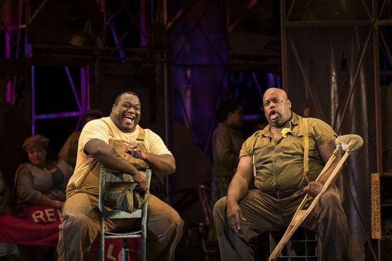 Reginald Smith (left) and Morris Robinson, who appeared in "Porgy and Bess" last season, will be part of the Atlanta Opera's new ensemble of Atlanta artists.  Raftermen