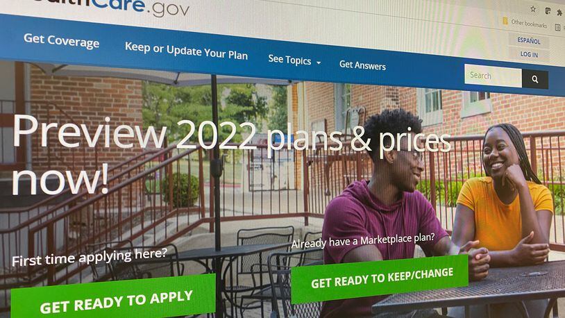 The website for shopping for health insurance plans on the Affordable Care Act exchange marketplace, healthcare.gov.