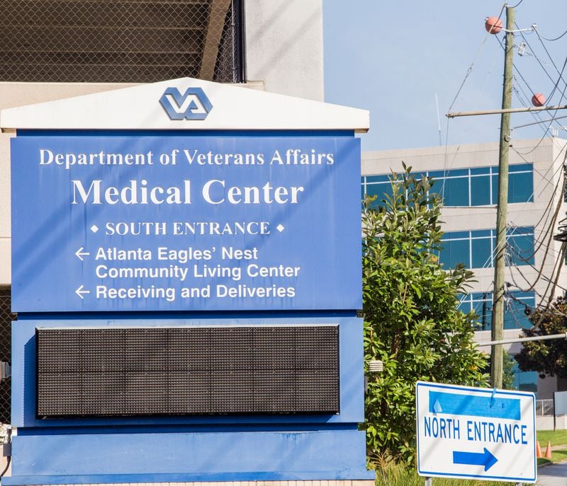 VA Secretary Robert Wilkie visited Atlanta VA Health Care System on Clairmont Road in Decatur to talk to leaders and check on how COVID-19 was being dealt with. (Jenni Girtman for The Atlanta Journal-Constitution)