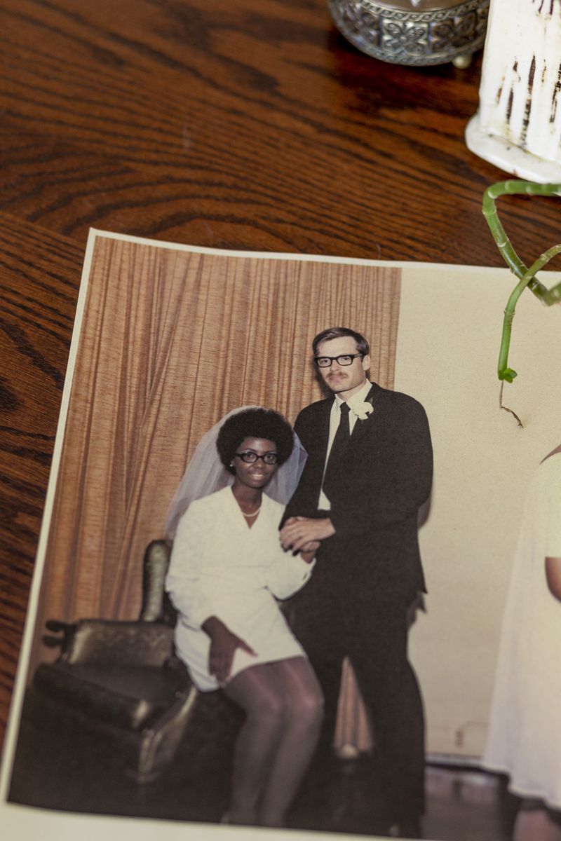 A photo of John and Betty Sanford, on their wedding day in 1971. Their marriage brought an end to Georgia's law forbidding interracial marriage and this year they celebrate their 50th wedding anniversary. 
SYLVIA JARRUS FOR THE ATLANTA JOURNAL-CONSTITUTION