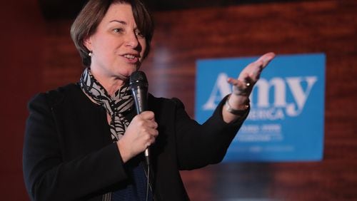 U.S. Sen. Amy Klobuchar of Minnesota, chair of the Senate Committee on Rules and Administration, will join Stacey Abrams on Sunday in Smyrna to talk to voters about obstacles they have faced in casting ballots. The next day, Klobuchar's committee will hold a field hearing on voting rights. (Photo by Scott Olson/Getty Images)