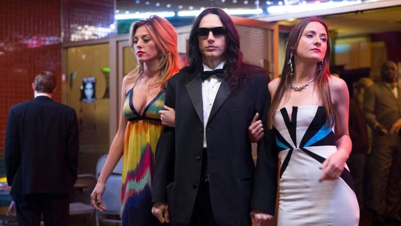 This image released by A24 shows James Franco in a scene from "The Disaster Artist." Franco failed to receive an Oscar nomination for best actor on Tuesday, Jan. 23, 2018.  (Justina Mintz/A24 via AP)