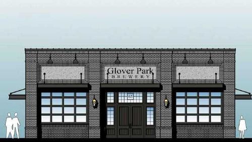 This is a rendering of Glover Park Brewing on Atlanta Street.