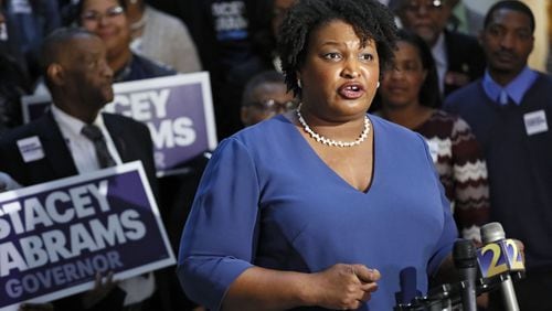 Former House Minority Leader Stacy Abrams, now a Democratic candidate for governor, is embroiled in a dispute over what role she played in a 2015 redistricting bill that moved black voters out of legislative districts that were held by Republicans and based in McDonough and Stockbridge. BOB ANDRES /BANDRES@AJC.COM