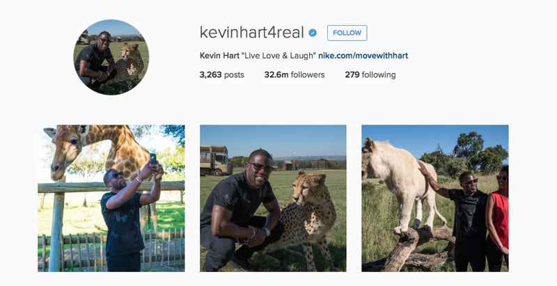 Kevin Hart's IG is right as rain again.