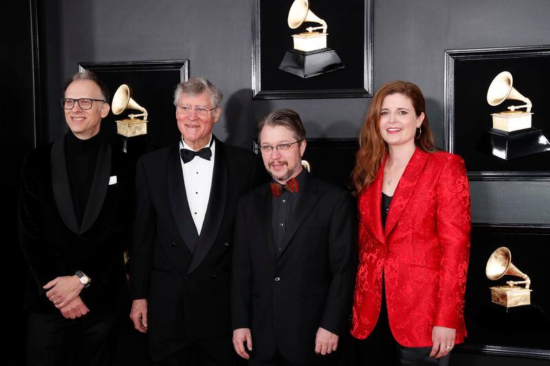 From left, Michael Graves, Bill Ferris, Steven Ledbetter and April Ledbetter arrive at the 61st Grammy Awards at Staples Center in Los Angeles on Sunday, Feb. 10, 2019. (Marcus Yam/Los Angeles Times/TNS)