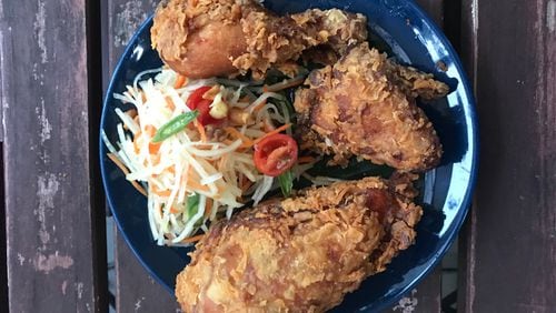 Thai fried chicken is a Monday-only special at Tuk Tuk Thai Food Loft. Ligaya Figueras/ligaya.figueras@ajc.com