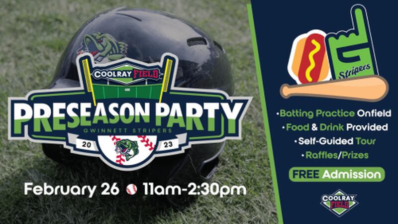 Celebrate at the Gwinnett Stripers Preseason Party with free hot dogs and soda, a self-guided behind-the-scenes tour of Coolray Field and more.