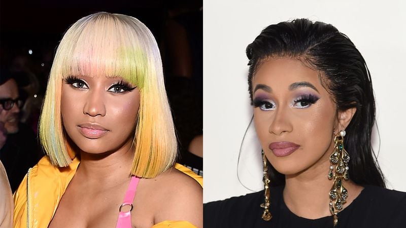 Nicki Minaj has addressed the fight with Cardi B on an episode of Queen Radio. (Theo Wargo/Getty Images, Jamie McCarthy/Getty Images)