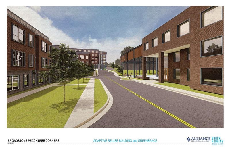 Broadstone Peachtree Corners, a recently approved mixed-use development, will give residents access to a fitness center, resort-style pool and coworking space. (Courtesy of City of Peachtree Corners)