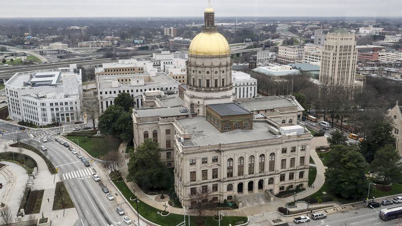 The Georgia State Capitol as viewed from the James H. “Sloppy” Floyd Building. Bob Andres / bandres@ajc.com