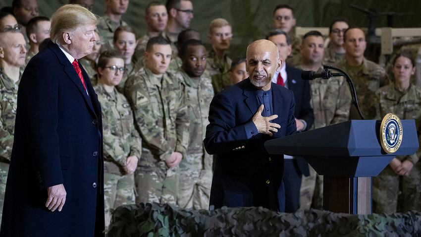 Photos: Trump visits troops for surprise Thanksgiving in Afghanistan