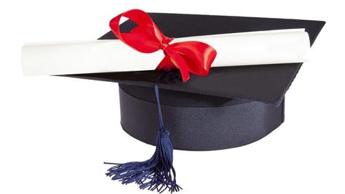 A generic diploma and morrterboard. Diploma Morterboard Graduation