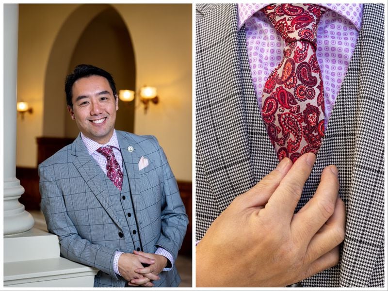 State Rep. Long Tran, D-Dunwoody, said he learned something called "geek chic" and that he's likes to wear vests. (Arvin Temkar / arvin.temkar@ajc.com)
