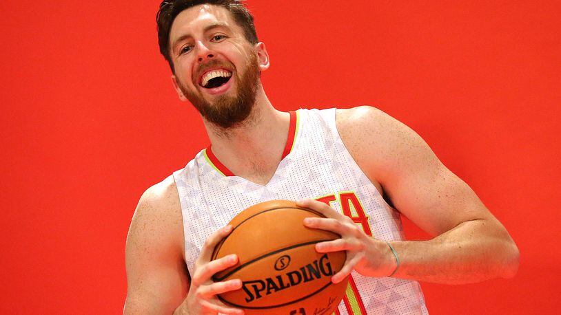 Hawks forward Ryan Kelly during media day in September. Curtis Compton /ccompton@ajc.com