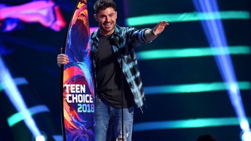 INGLEWOOD, CA - AUGUST 12:  Zac Efron accepts the Choice Drama Movie Actor award for "The Greatest Showman" onstage during FOX's Teen Choice Awards at The Forum on August 12, 2018 in Inglewood, California.  (Photo by Kevin Winter/Getty Images)