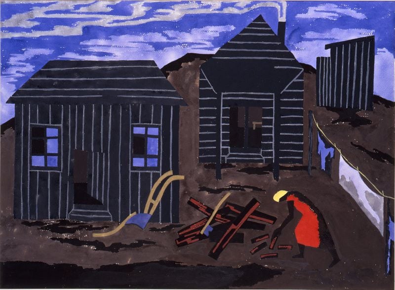 A significant African-American artist of the 20th century, Jacob Lawrence painted life in Harlem, but also farm life during a Depression-era winter in the rural South, in “Firewood.” CONTRIBUTED BY HIGH MUSEUM