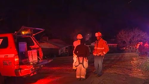 The fire happened at a home in the 1800 block of Willis Mill Road in Atlanta.