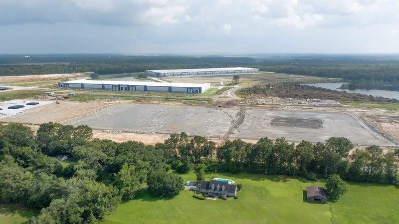 Several new warehouses being constructed off of Veteran Parkway near Buckhalter Rd. (Photo Courtesy of Justin Taylor/The Current GA)