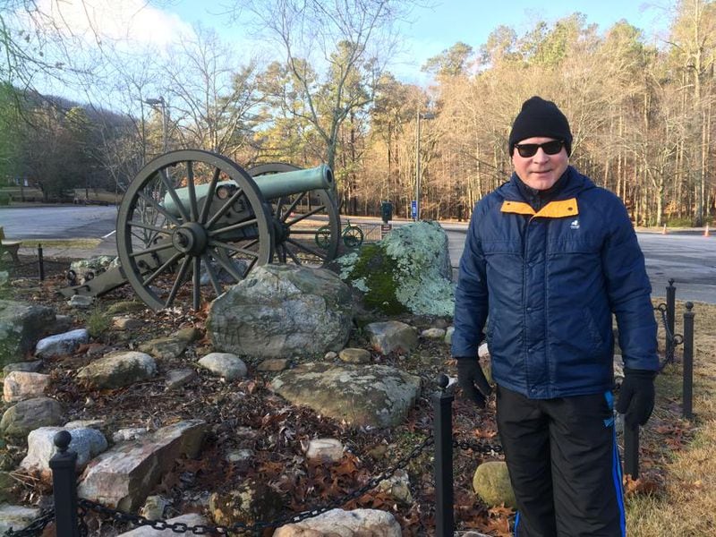 The government shutdown didn't affect Brian Jory's Saturday morning hike at Kennesaw Mountain National Battlefield Park much. (Photo: Jennifer Brett/AJC)