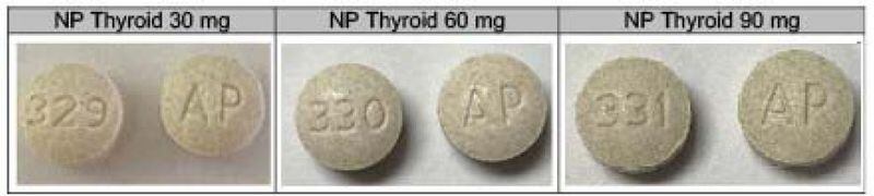 Some lots of these NP Thyroid tablets have been recalled by Acella Pharmaceuticals
