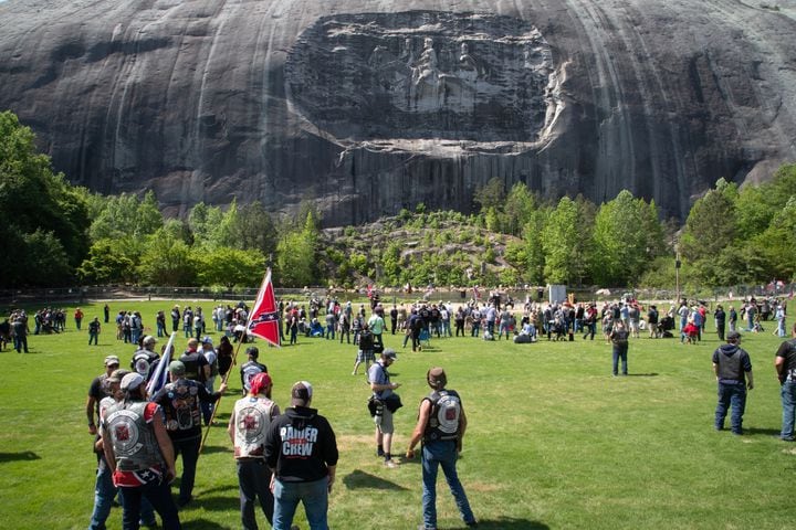 Sons of Confederate Veterans rally at Stone Mountain Park