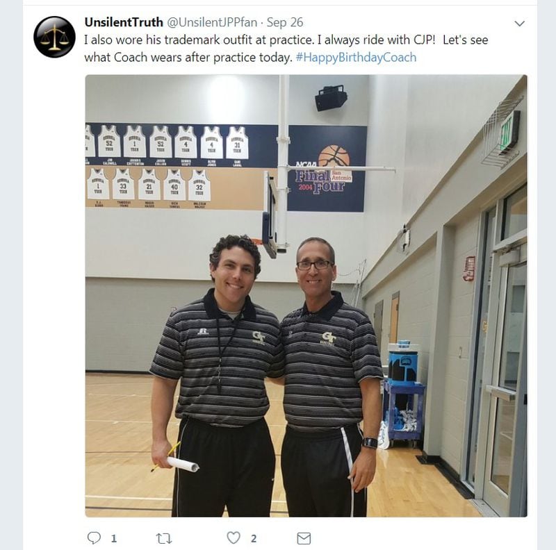 A tweet from Ron Bell, a former close friend of Georgia Tech coach Josh Pastner.