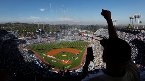 Dodger Stadium, shown here on this season’s opening day, will be the site of the 2020 All-Star Game.