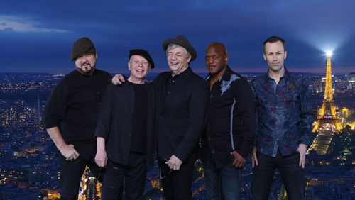 The Steve Miller Band, (left to right) Kenny Lee Lewis, Gordy Knudtson, Steve Miller, Joseph Wooten and Jacob Petersen, performs at Verizon Amphitheatre in July.