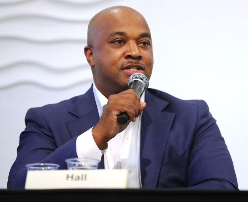 Republican Gov. Brian Kemp tapped former U.S. Rep. Kwanza Hall, a Democrat who briefly served after John Lewis’ death, to be on the Board of Community Affairs. (Curtis Compton / The Atlanta Journal-Constitution)