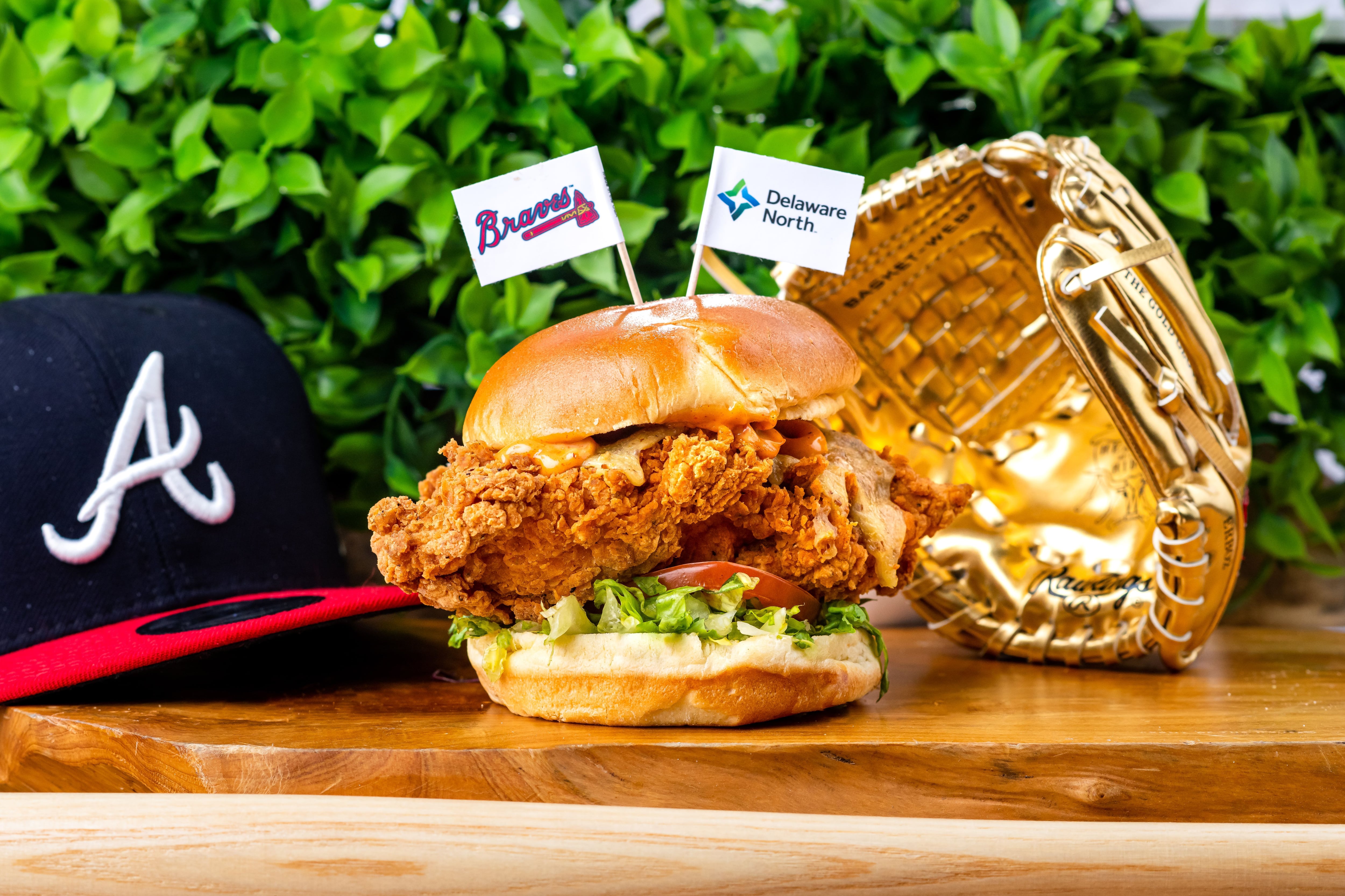 Braves Pizza Burger : The Ultimate Game Day Delight.