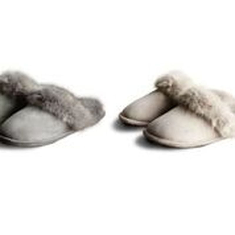 Restoration Hardware Luxe and Ultra Faux Fur Slippers, $29. CONTRIBUTED