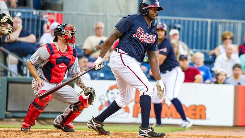 Former Philadelphia Phillies star Ryan Howard signed a minor league contract with the Braves and is trying to work his way back into condition with their Triple-A affiliate in Gwinnett. (Photo by Will Fagan/Gwinnett Braves)