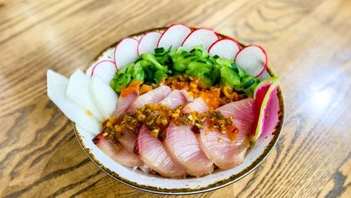 Momonoki provides a welcome respite from holiday fatigue, thanks to gorgeous, healthful dishes like the yellowtail jalapeno bowl.