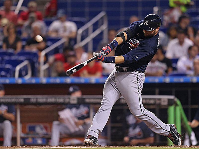 A.J. Pierzynski connects on a game-winning two-run homer Wednesday at Miami. (Getty Images)