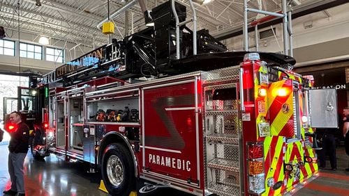 The Milton Fire Department recently welcomed its newest, most versatile vehicle in a special, ceremonial, community “push-in.” COURTESY CITY OF MILTON
