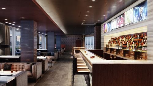 A rendering of what Whiskey Blue at W Atlanta-Buckhead will look like post-renovation.