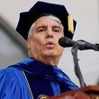Emory's president, Gregory L. Fenves, delivers his presidential address to the graduates during Emory University's 2023 Commencement on Monday, May 8, 2023. Fenves said he was "saddened" and "horrified" after protests at the school on April 25. (Miguel Martinez/The Atlanta Journal-Constitution/TNS)