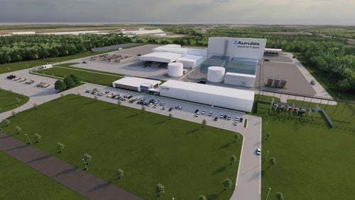 Aurubis has proposed a metal recycling facility in Augusta that will create more than 100 jobs. A rendering of the proposed facility was provided by Aurubis in 2021. (Courtesy image)