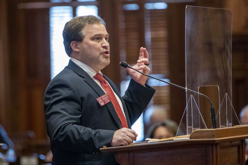 State Rep. Kasey Carpenter, R-Dalton) State Rep. Kasey Carpenter introduced the Safe at Home Act after The Atlanta Journal-Constitution's 18-month Dangerous Dwellings investigation. (Alyssa Pointer/The Atlanta Journal-Constitution)