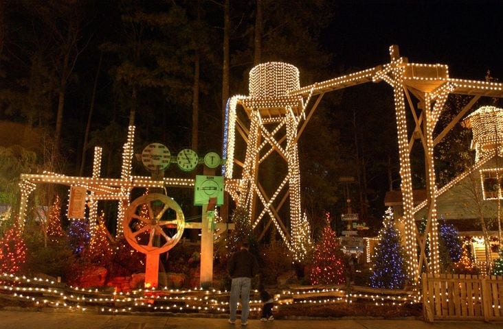 Light Display at Stone Mountain Christmas