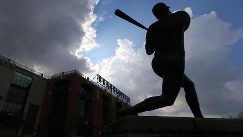 Legacy created by Hank Aaron and other Braves at Atlanta-Fulton County Stadium loomed large over Turner Field. (Curtis Compton / ccompton@ajc.com)